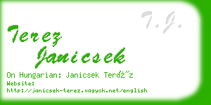 terez janicsek business card